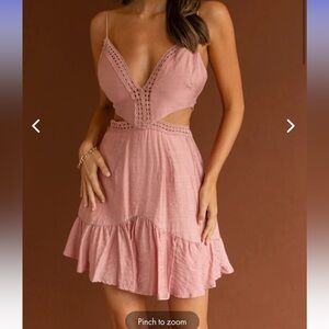 Santorini sunset cami strap cut out dress